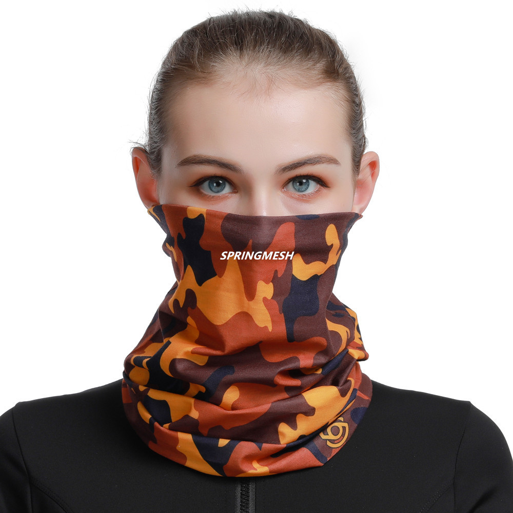 Camouflage dust-proof face mask, essential anti-smog mask and face towel for outdoor cycling, camouflage civilian neck scarf and hood