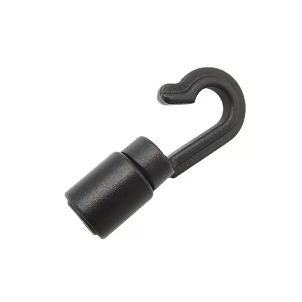 6mm Elastic Rope Hook, Plastic Elastic Rope Hook, Plastic Hook, Black Kayak Hook, Rope Hole 6.5mm