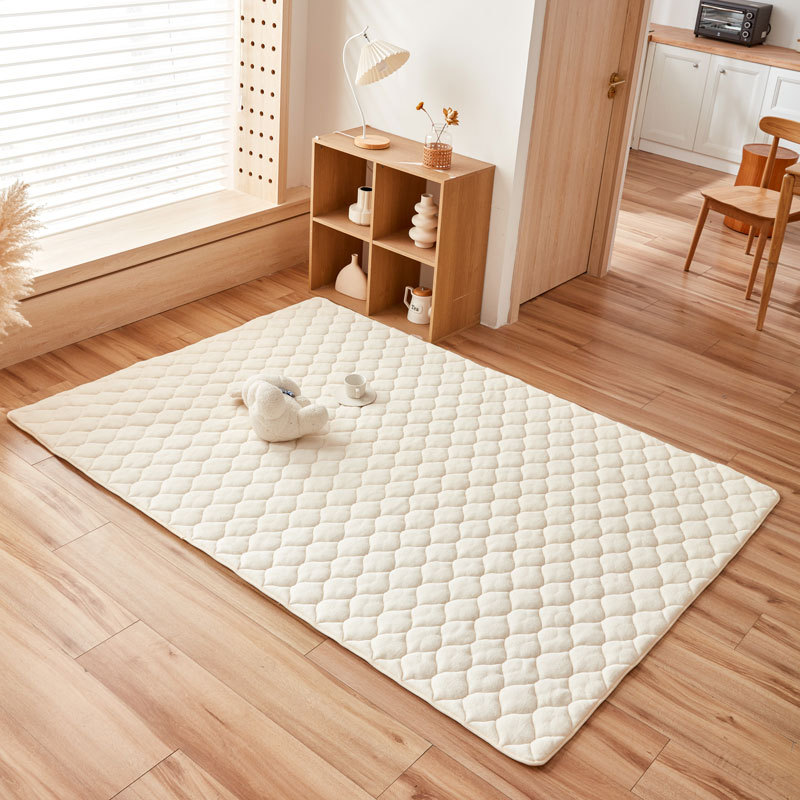 플러시 푹신한 쿠션 오프화이트