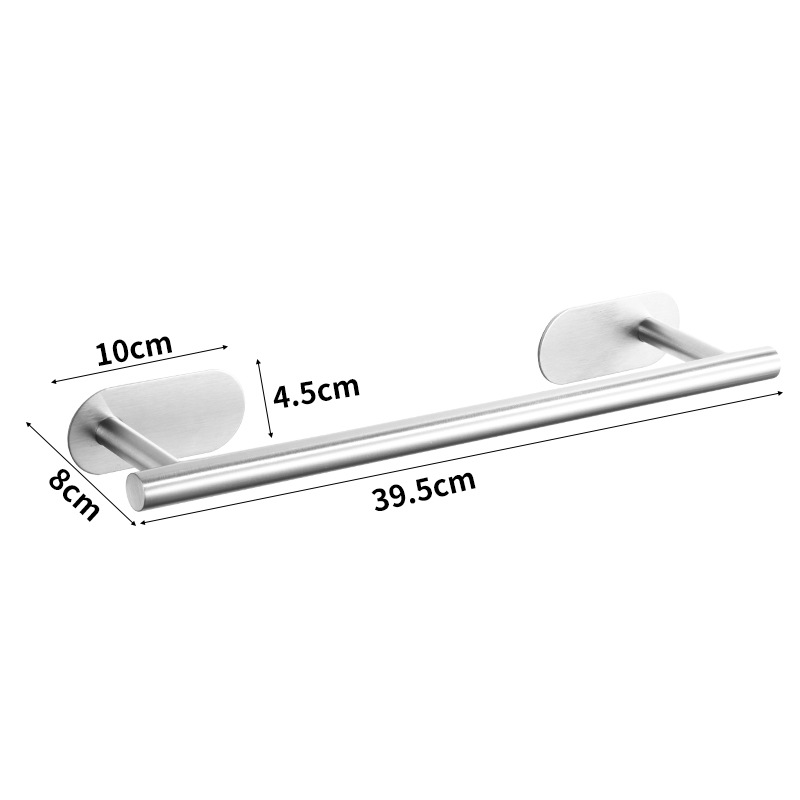 Colgante de acero inoxidable conjunto de baño hogar vida sin rastro pared tipo toalla de almacenamiento de toallas de gancho