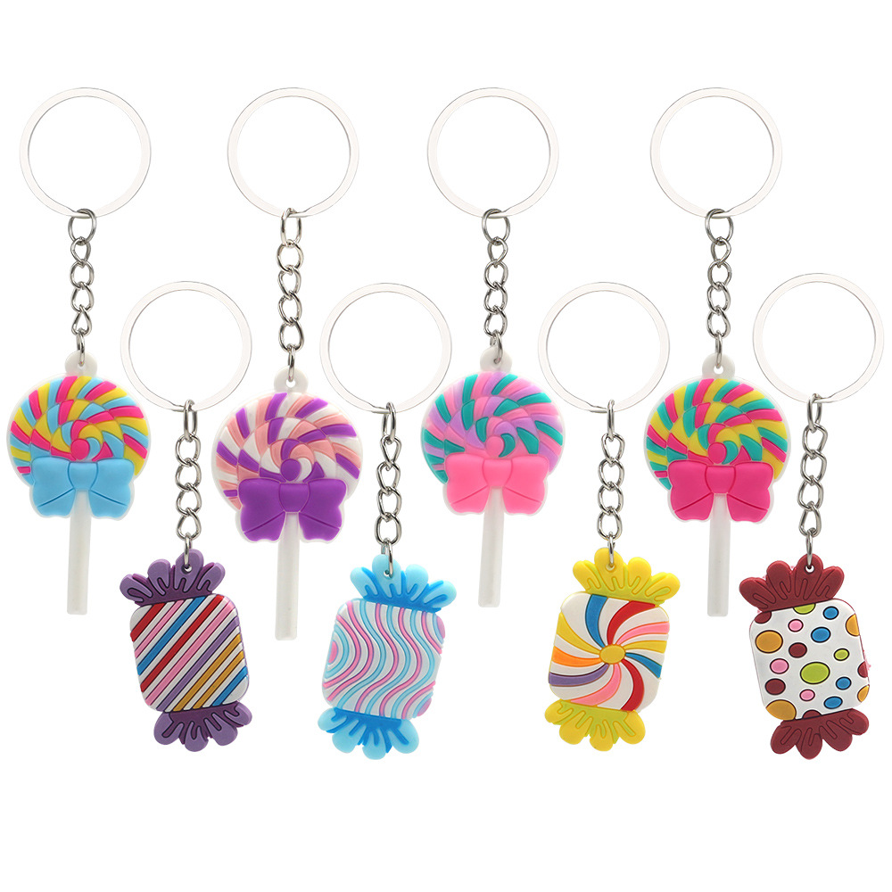 2024 New Creative Macaron Candy Keychain Hanging Jewelry Multicolor Candy Keychain