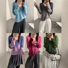 重工吊染珠片羊绒密熊绒v领套头衫女秋冬厚款1021-140Z