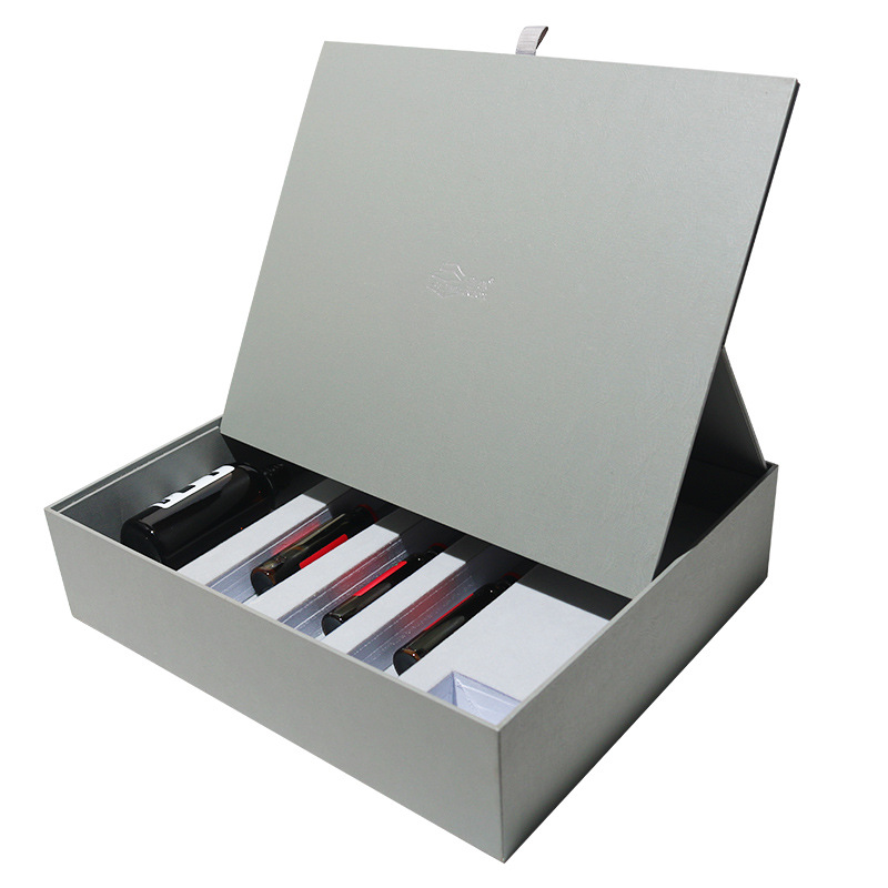 Fábrica de cartón Back-Pull vertical caja de regalo Esencia de cuidado de la piel caja de cosméticos logotipo imprimible