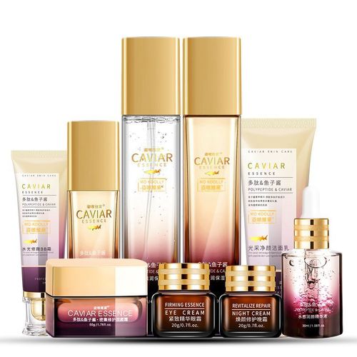 Complete wholesale set of cosmetics peptide caviar set box moisturizing skin care lotion skin care product set brand