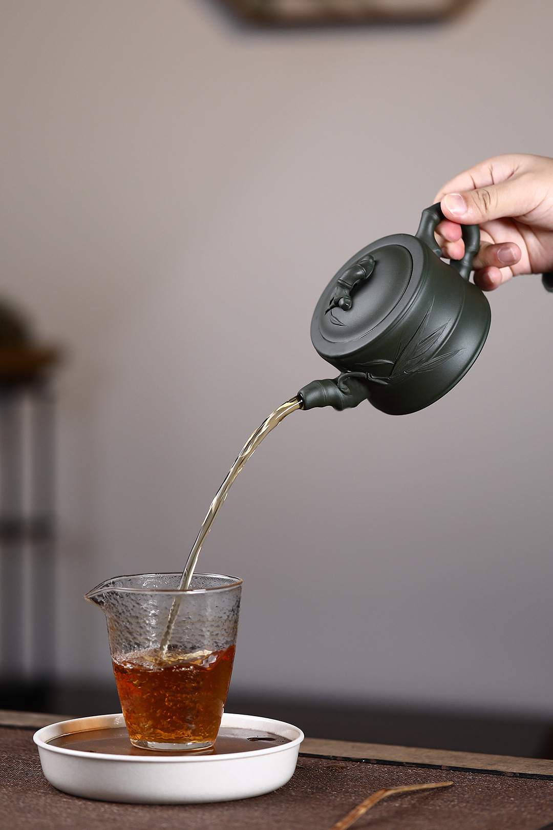 Handmade Green Mud Purple Sand Teapot – Bamboo-Inspired Design 13 O1CN01utP4LM1wAnJM82BTz !!2213306496268 0 cib