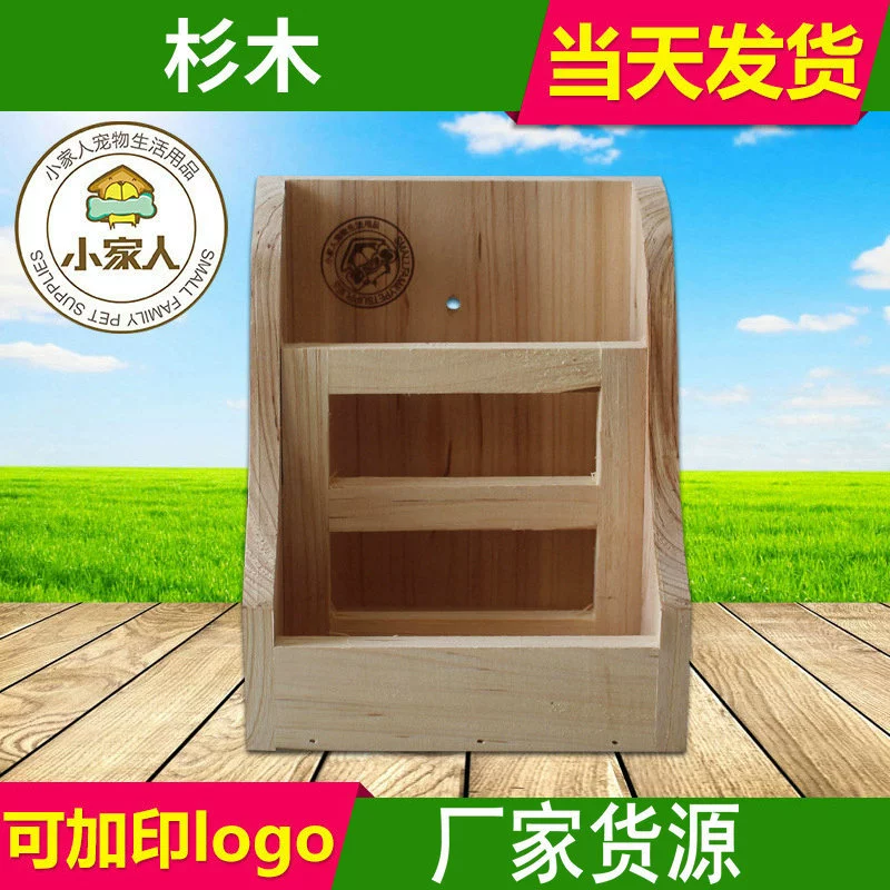 Стеллаж для кроличьей травы два-в-одном Материал ели Стеллаж для травы белки Тоторо Встроенная миска для травы милый питомец оптом