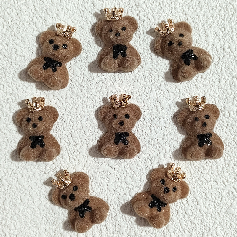 Cute Animal Resin Flocking Epoxy Jewelry Accessories display picture 1