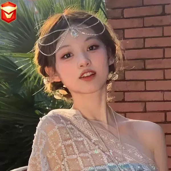 Hot-Selling Exotic Style Fairy-Like Tassel Forehead Ornament, Internet Celebrity Style Honey Hair Accessory, Headpiece Accessory, Ancient Style Eyebrow Pendant