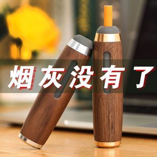 Car-Mounted Ashtray for Smoking, Portable Mini Ashtray for Driving, Indoor and Outdoor Lazy Cigarette Holder, Solid Wood