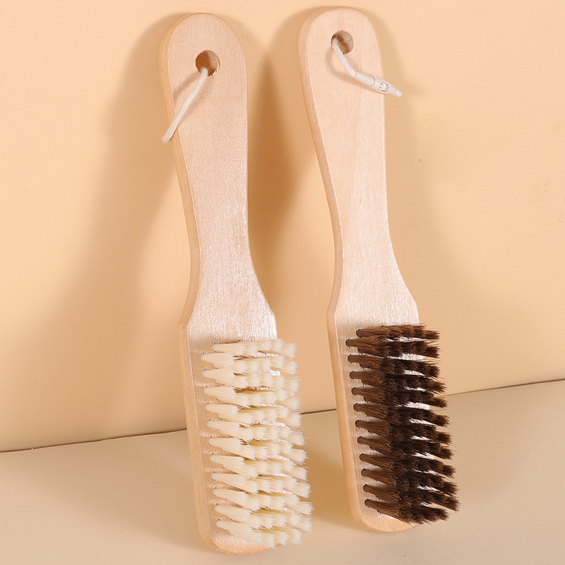 solid wood Soft fur Scrub household shoe brush shoes Stiff brush wholesale
