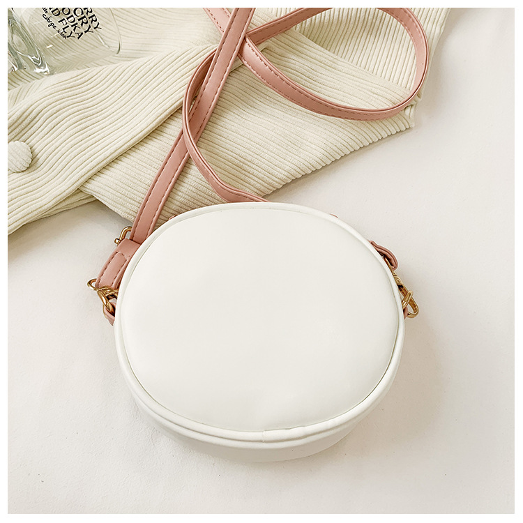 151g Weight Polyester Lining Material Zipper Closure Type Top Handle, Sling Strap Strap Type Crossbody Bag Bags Type Casual, Daily, Shopping Occasion Pu Leather Material Bow Knot Pattern All Seasons Season Girl'S Gender Cute Style Round Shape Girl'S Pu Leather Bow Knot Cute Round Zipper Crossbody Bag 4