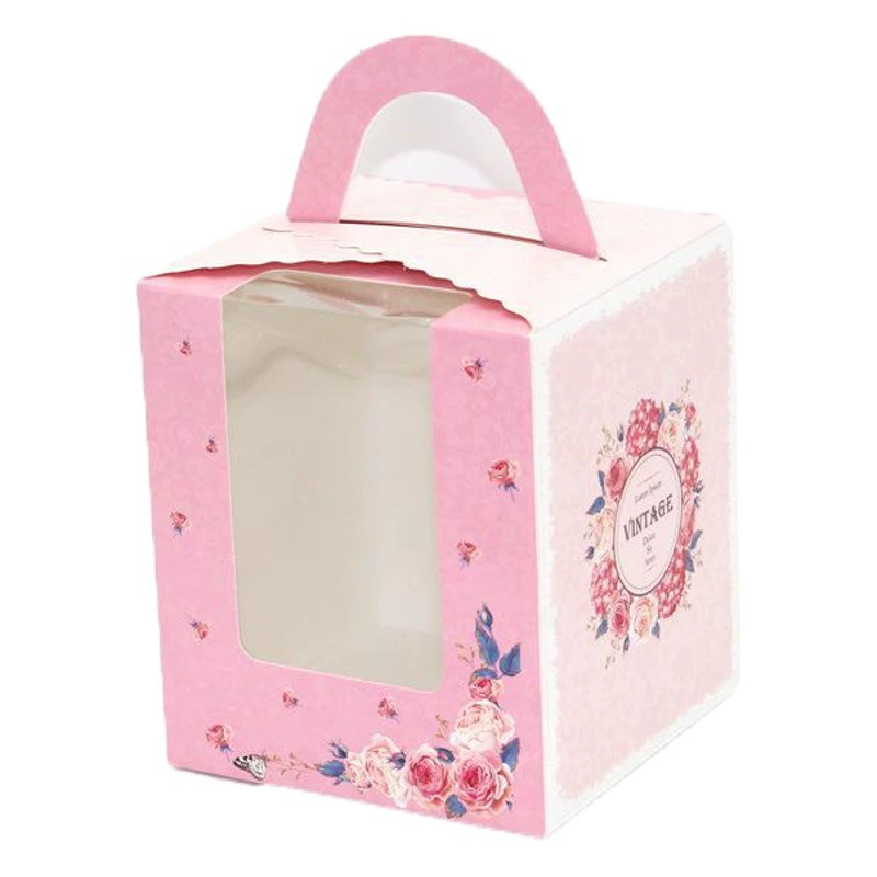 Упаковка еды одиночный портативный окно бумажный стаканчик торт коробка Му Si деревянные отруби пудинг бутылка выпечки коробка Ма Фен