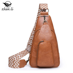 zhenli retro PU messenger bag women's 2023 cross-border Amazon explosion chest bag ins women's bag wholesale