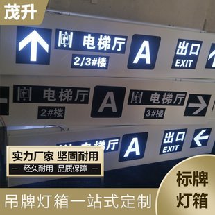 Luminous Hang Tag Community Garage Hospital Guide Sign Shopping Mall Supermarket Luminous Guide Advertising Sign Hang Tag Light Box