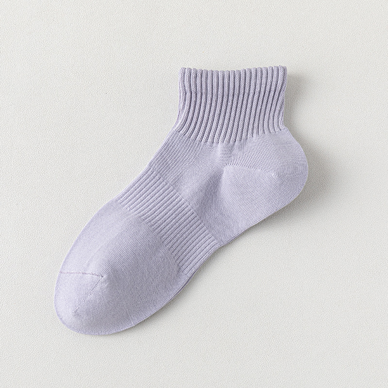 Calcetines de barco de algodón sólido, calcetines de mujer, calcetines de algodón resistentes a las bolas, sin costuras de hueso, embalaje independiente, calcetines absorbentes de sudor al por mayor