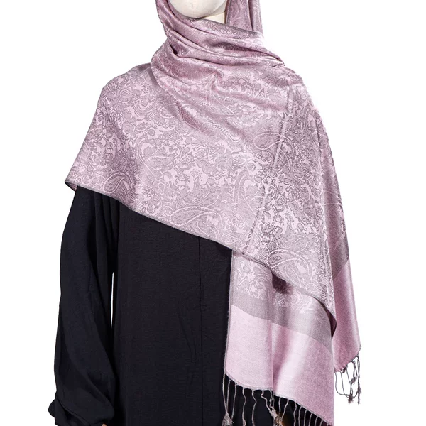 Cross-Border Cashew Pattern Jacquard Pashmina Hijab Scarf with Fringe, Casual Warm Scarf, Large Shawl