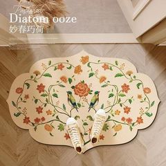 中式復古玄關入戶門地墊浴室衛生間門口硅藻泥地墊吸水速干防滑墊