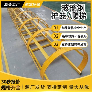 定制不锈钢爬梯护笼施工外墙安全钢爬梯镀锌护笼直梯隧道直爬铁梯