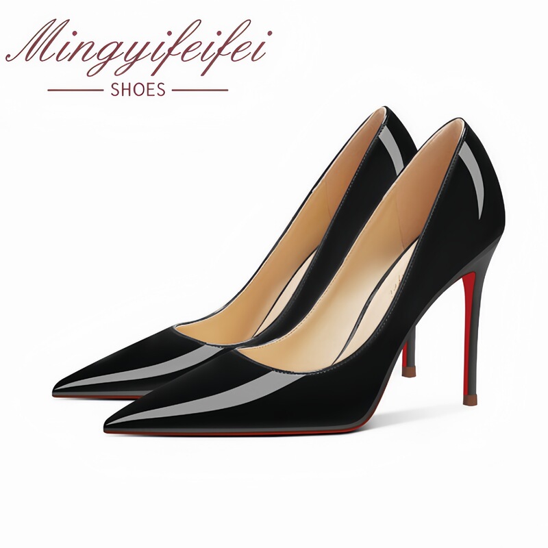 In-Stock 2026 Summer New Nude Color Stiletto High Heels for Women, Sheepskin, Comfortable, Red Sole Work Shoes Wholesale