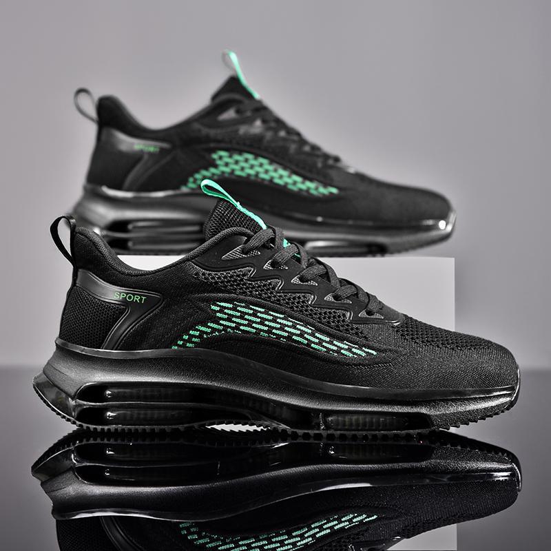 Zapatos de hombre 2025 nuevos zapatos de correr de verano con cojín de aire de moda amortiguador zapatos deportivos casuales con suela gruesa zapatos de papá