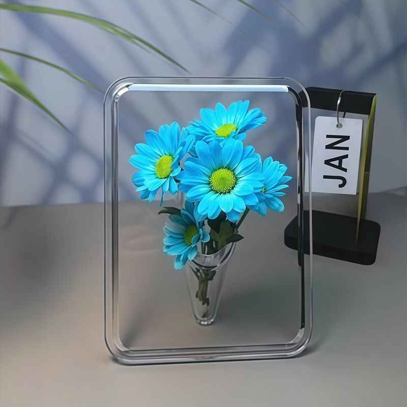 定制相框花瓶透明亚克力花瓶ins风桌面创意小花瓶插花瓶高级感|undefined