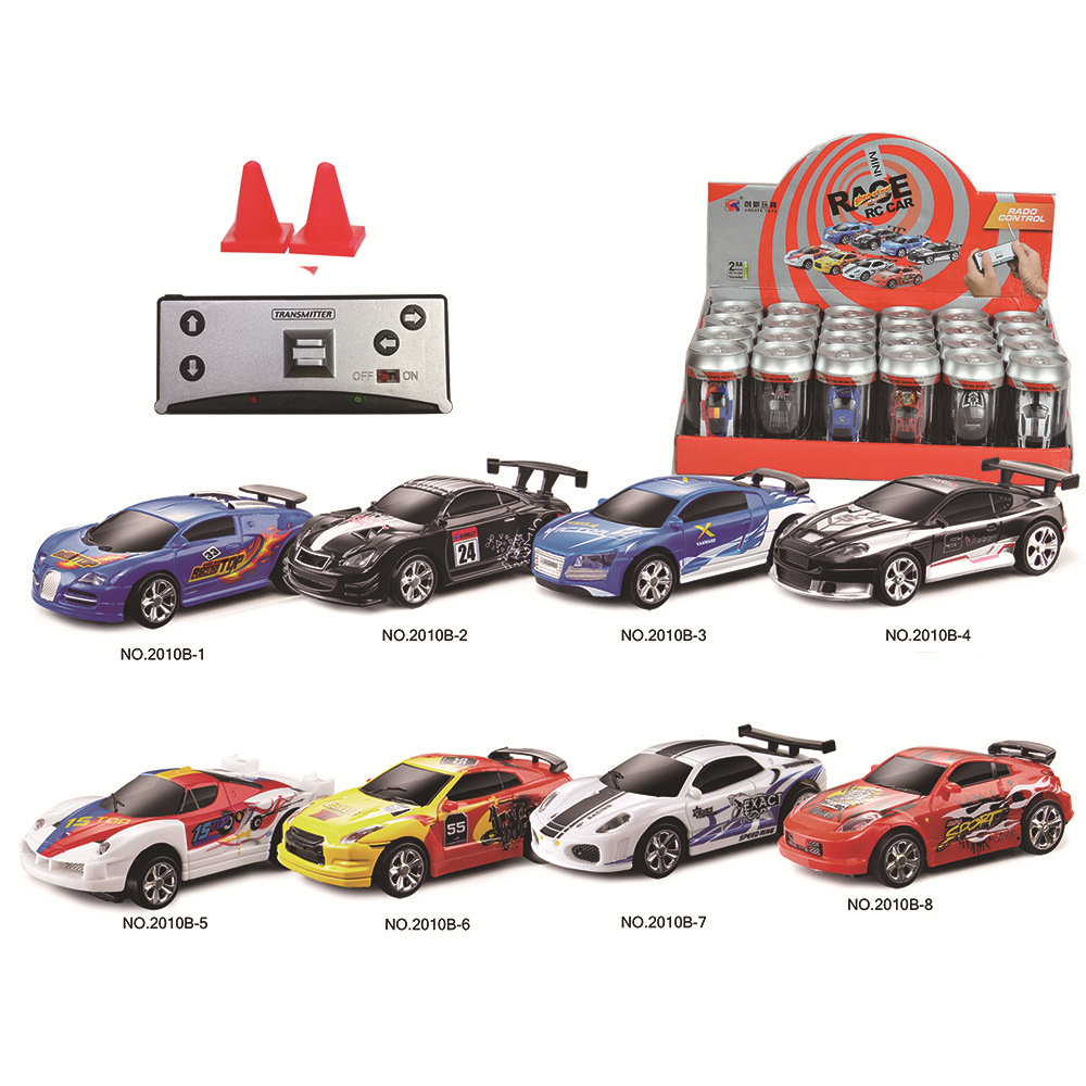 Yi La enlatada mini coche de control remoto Coca Cola puede coche de carreras de deriva de alta velocidad 1:58 coche de juguete para niños 2010B
