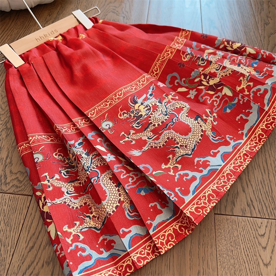 Niños estrellas redondas vestidos chinos abrigos de invierno de invierno 2025 nuevos vestidos de Año Nuevo para niños vestidos de Año Nuevo