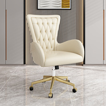 轻奢书桌椅皮艺可升降旋转移动设计师高靠背扶手椅现代办公电脑椅