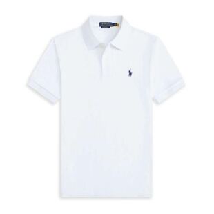 Cross-border RL popular polo shirt for men, pure cotton, short-sleeved, loose fit, embroidered, business casual men's wear, in stock