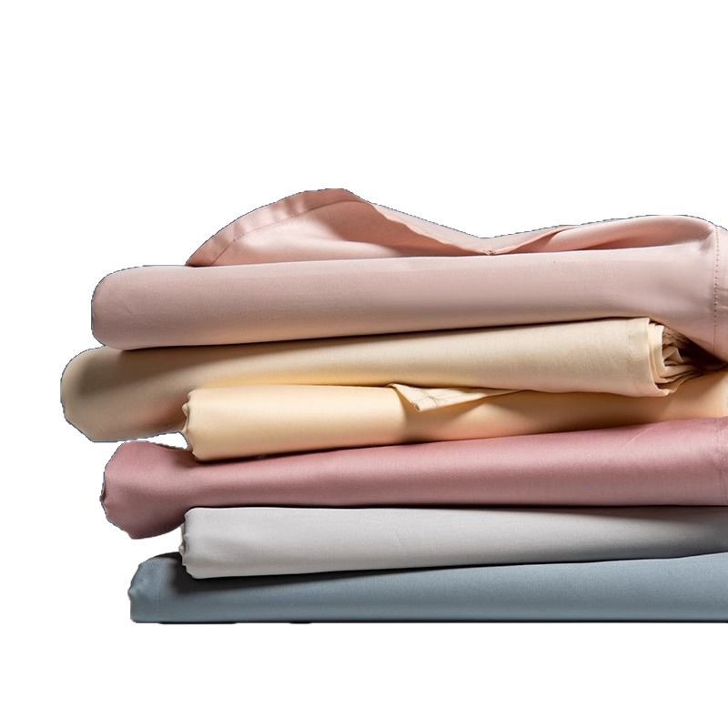 Juego de sábanas de algodón puro de 100 hilos, una sola pieza, algodón de fibra larga de Xinjiang, juego de tres piezas de color sólido para cama doble o dormitorio, sábana de satén.