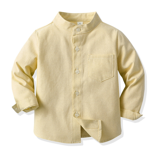 spring solid color shirt for boys