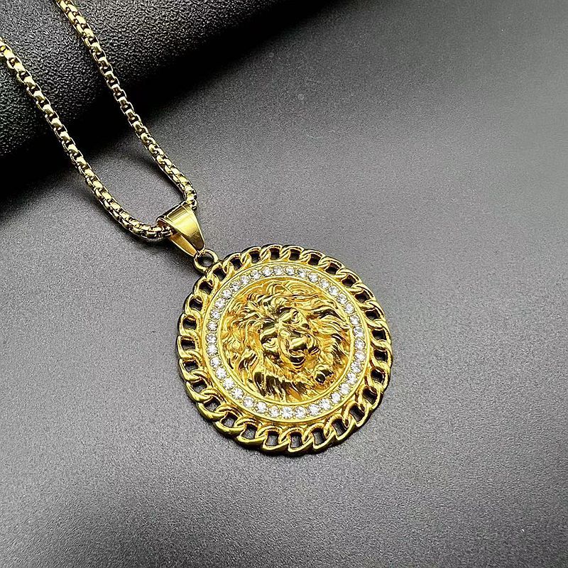 box chain Chain Type 1 Piece Quantity Hip-hop Animal Stainless Steel Plating Men's Pendant Necklace