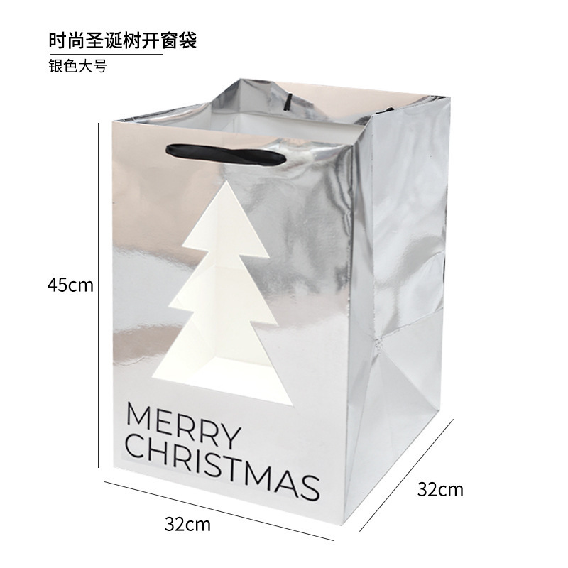 クリスマスクリスマスツリー手提げケースファッション高級祝日プレゼント透明ケースショーウインドー手提げ袋卸売り|undefined