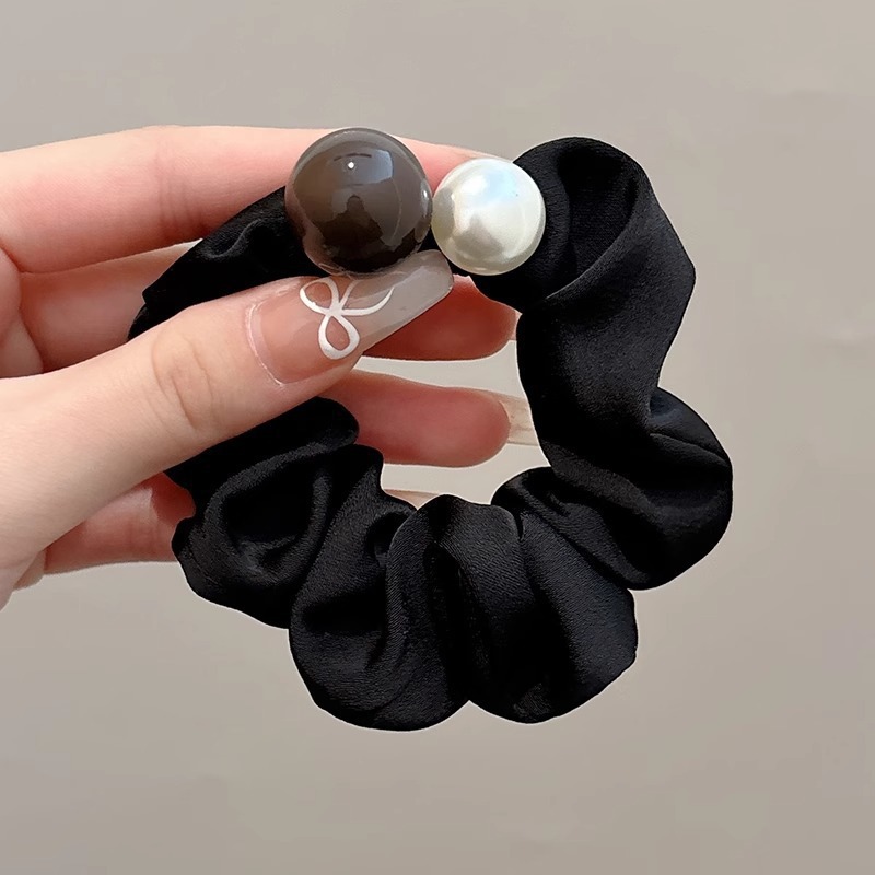 Anillo para el cabello de intestino grueso de gran tamaño coreano, bufanda cuadrada de alta calidad femenina, cuerda para el cabello, banda elástica y duradera, flor de viento perezosa