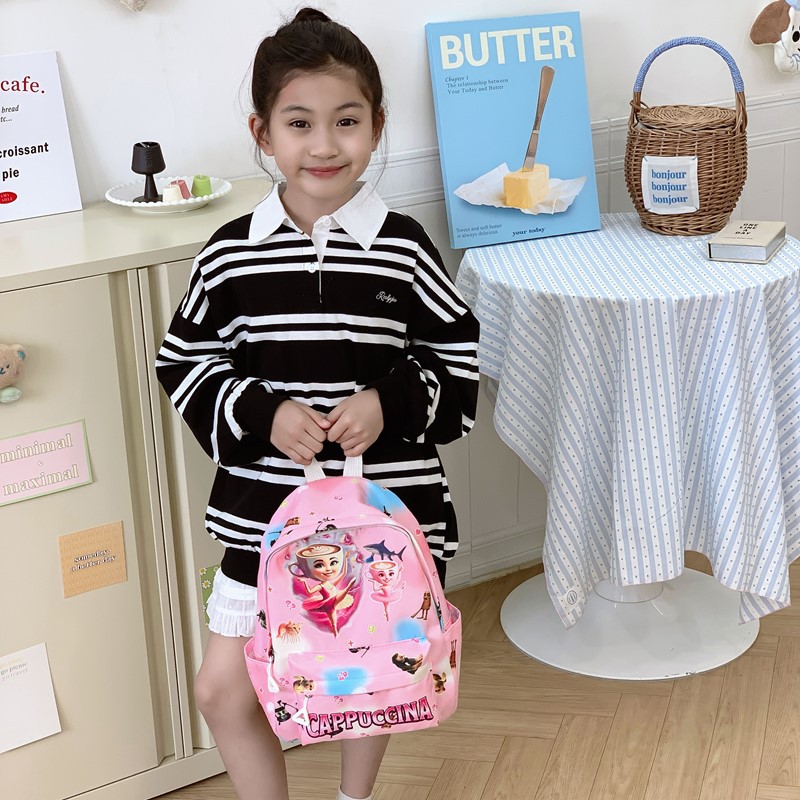 Nuevo comercio exterior mochila infantil caricatura animada encantadora impresión mochila de escolares jardín de infantes mochila de niños y niñas