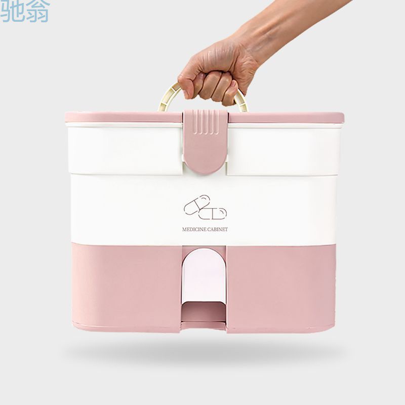 4 s7 [Send 6 First Aid] Medicine Box Household Large small size Multifunctional Medical Box Household Children