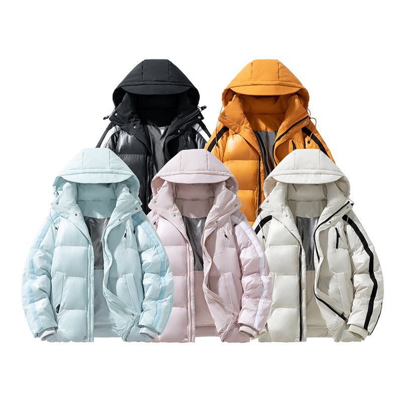 (Gold Standard P Cotton) New Winter Cotton-padded Jacket, Popular Korean Style, Hooded, Thickened, Warm, Cotton-padded Coat, Outerwear, Sports Jacket