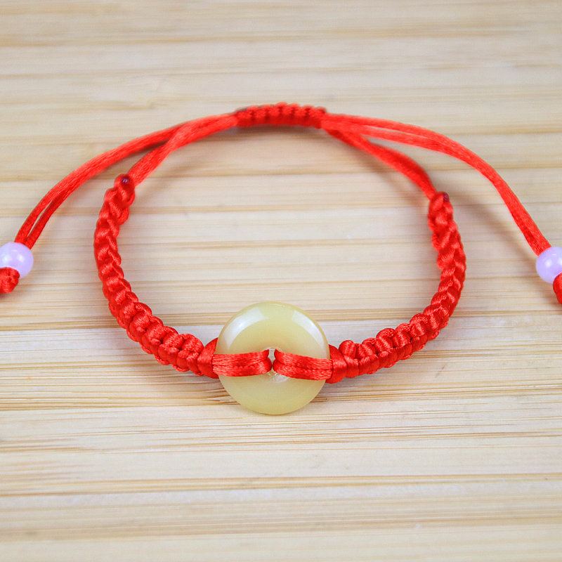 Protective amulet, buckle, red rope bracelet