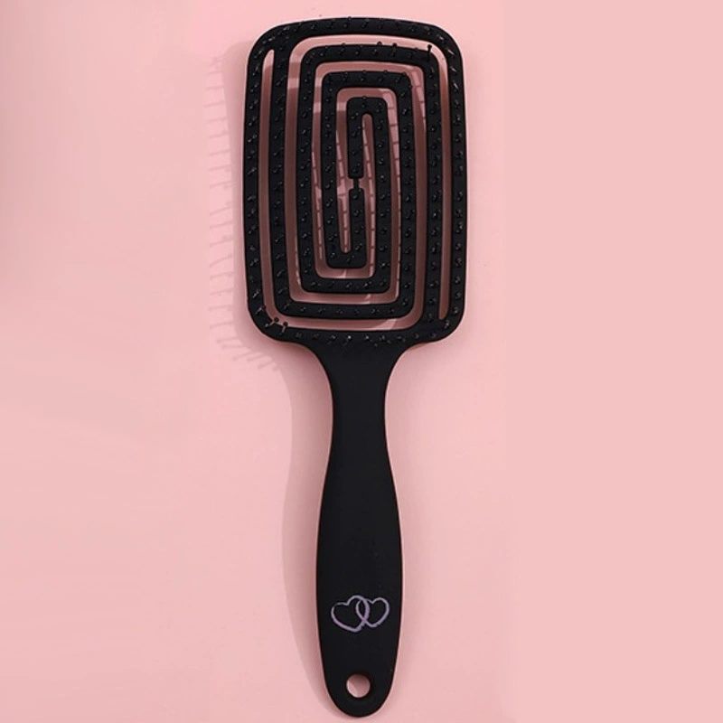 Щетка для расчесывания волос Paddle Hair Brush, двойной влажный и сухой детangler, нейлоновые шипы, 24×8×3 см, лёгкий 82 г