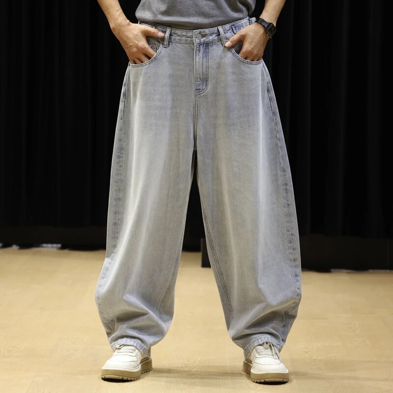 2026 [Personalized Designer Style New Loose Fit Fashion Straight Wide-Leg Men's Casual Jeans Simple Style]