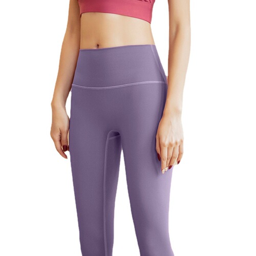 Cross-border  New No Side Seam No Awkward Line Yoga Pants Nudity High-Waisted Tight Pear Shaped Tight Women's Leggings