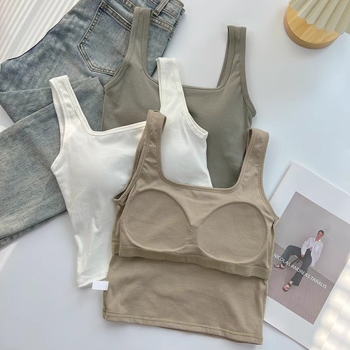 Women's Bralette Strappy Camisole Top for Lingerie, Bodysuit, Stylish Back, Slimming, Cross-Strapped, Hollowed Square Neck, Sleeveless, Short-Sleeve