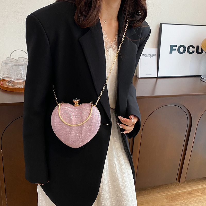 Borsa a tracolla a forma di cuore pochette elegante da donna_voghion.com