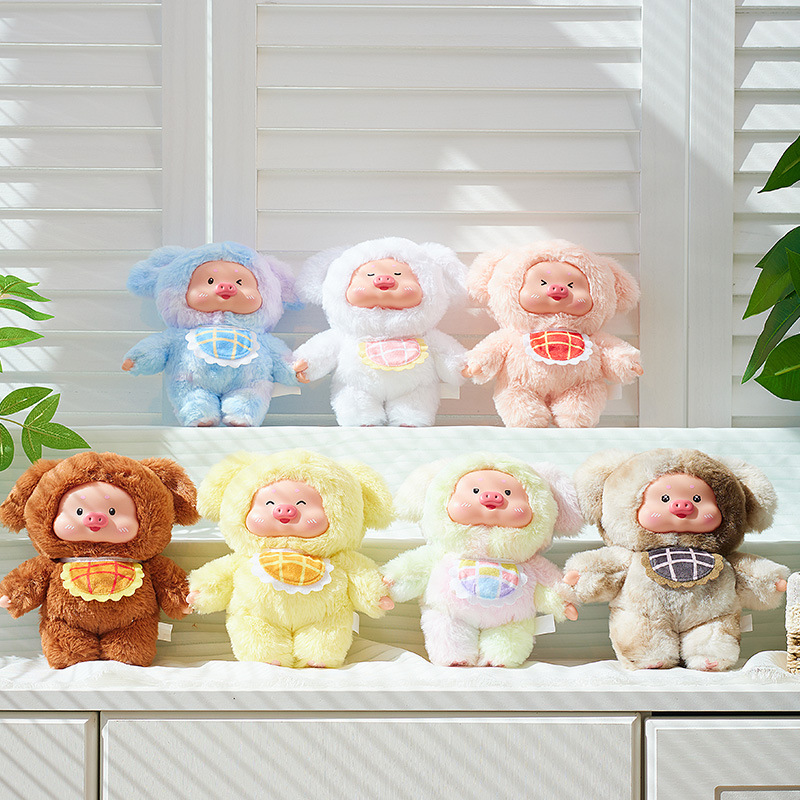 Nuevos tres pequeños cabellos (Samuel) mini colgantes de animales de peluche caja ciega juguetes QMoll muñecas adornos