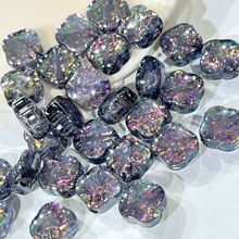 鼎奕欧泊之星四叶草冷月电镀树脂仿欧珀彩色细闪珠子diy手链配饰