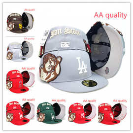 Quality fitteds caps高品质天使飞天棒球帽立体刺绣闭口帽跨境