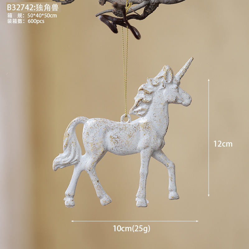 Buscando árboles de Navidad transfronterizos colgantes de flocos de nieve de Navidad casa de oro blanco arco ángel decoración de ventanas