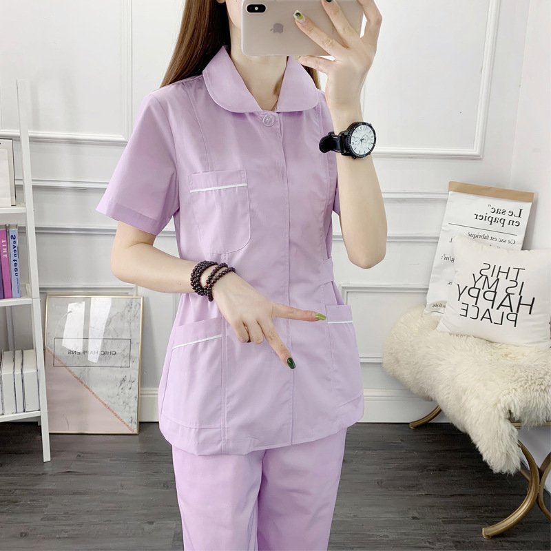 Nurse's Clothing Short-sleeved Female Sister-in-law Split Care Clothing Oral Dental Work Clothes Rehabilitation Center Nursing Work Clothes suit