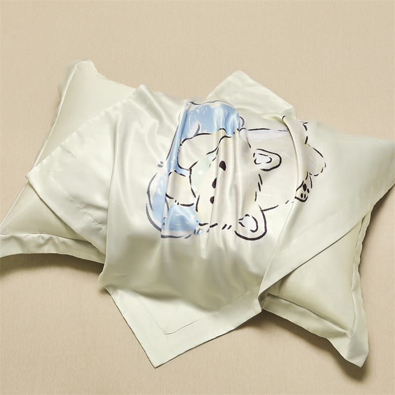 Un par de fundas de almohada de seda de hielo de 48cmx74cm fundas de almohada de seda para el hogar 2025 nuevo juego completo individual premium