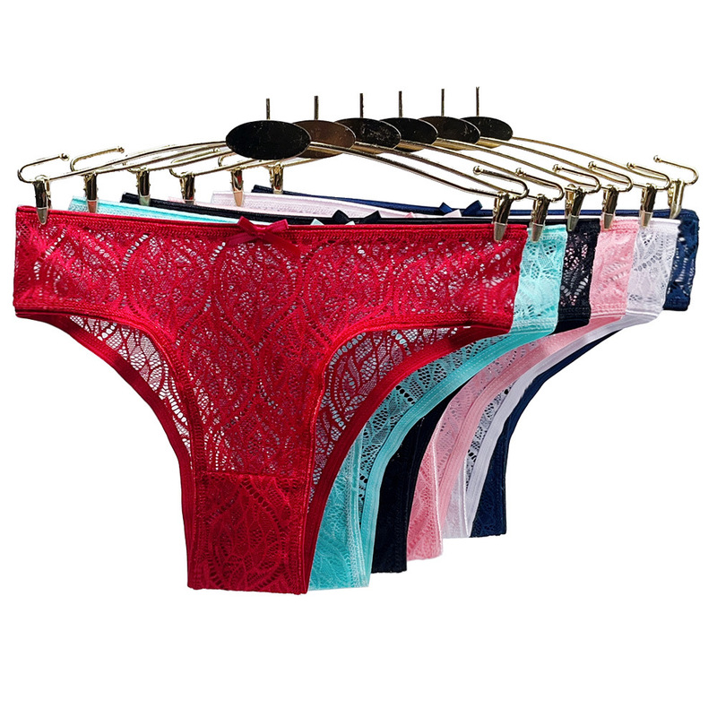 Amazon's Hottest Women's Briefs, Sexy Lace Briefs, Mid-Waist Brazilian Pants, Pure Cotton Crotch